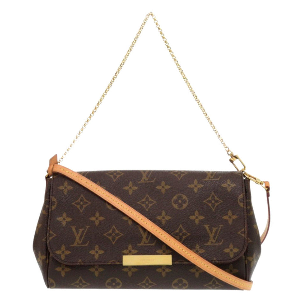 LOUIS VUITTON Shoulder Bag M40717 Monogram canvas Brown Monogram Favorit PM