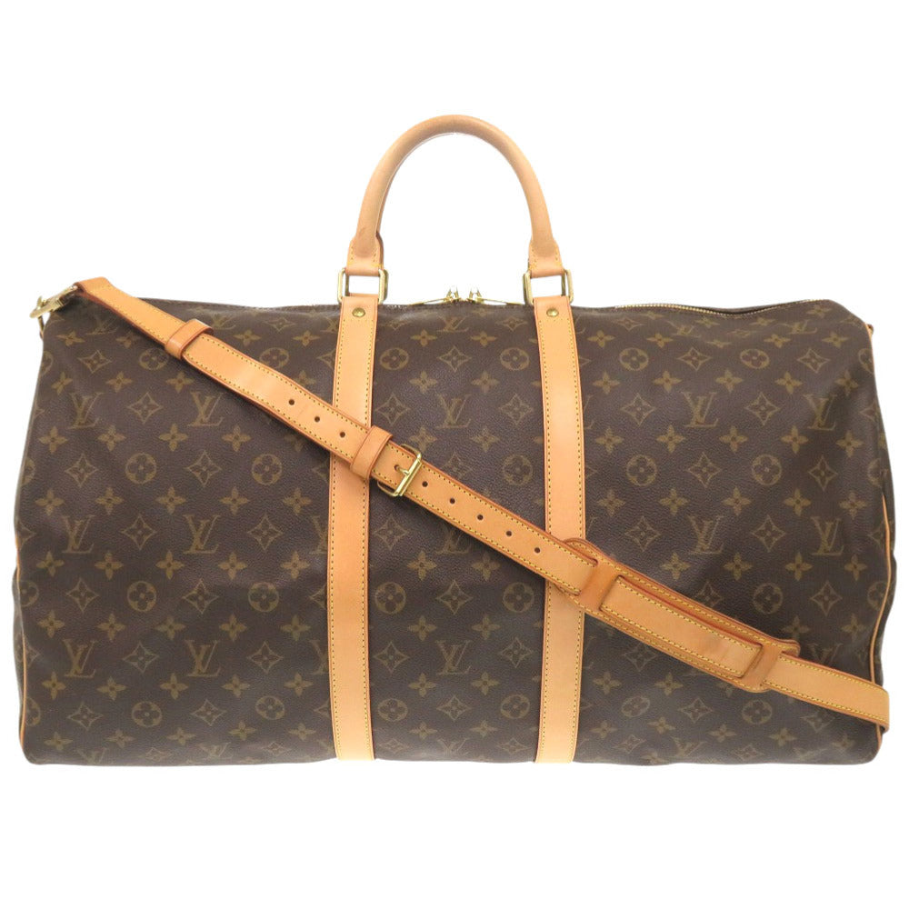 LOUIS VUITTON Boston Duffel bag M41414 Monogram canvas Brown Monogram Keepall bandouliere55