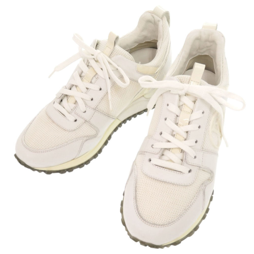LOUIS VUITTON sneakers leather white Runaway LV logo 36