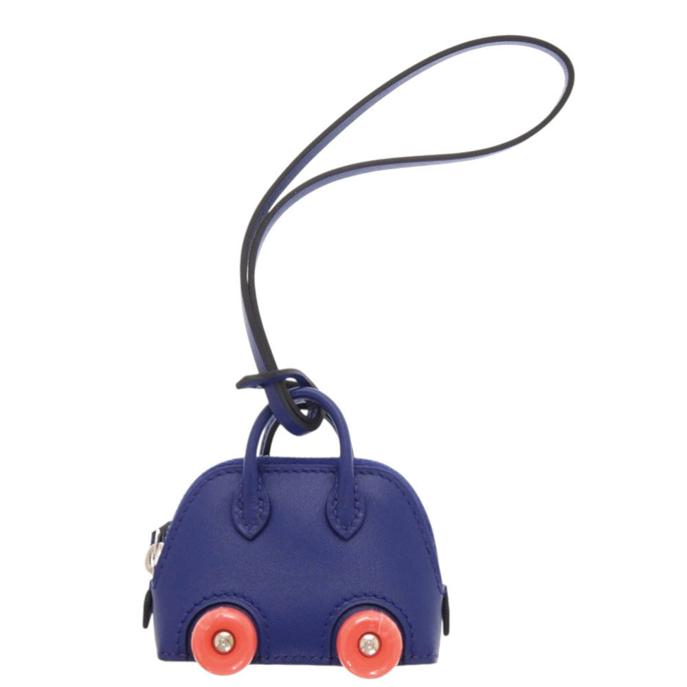 HERMES key ring Vaux Swift Blue Safir Bolide on Wheels