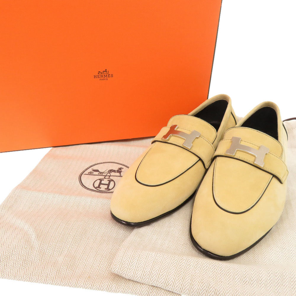 HERMES Other shoes Suede Beige type Moccasins Paris Constance 36