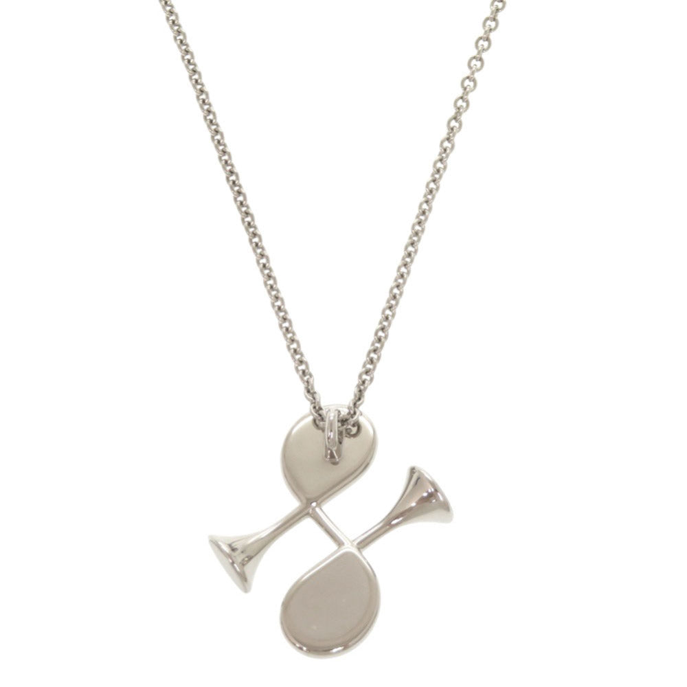 HERMES Necklace Metal, Leather Silver Col H