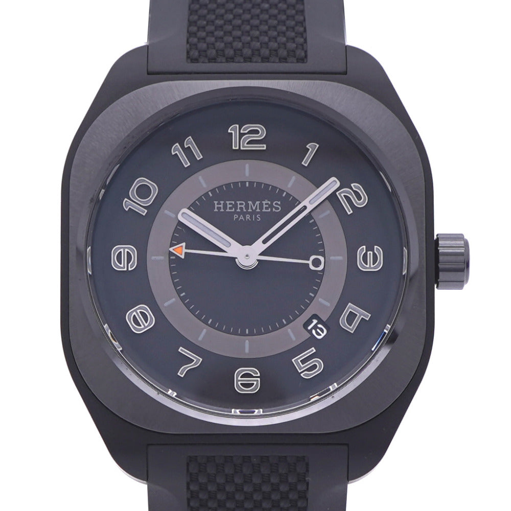 HERMES Watches Mechanical Automatic SP1.742 Titanium, Rubber black H08 black dial