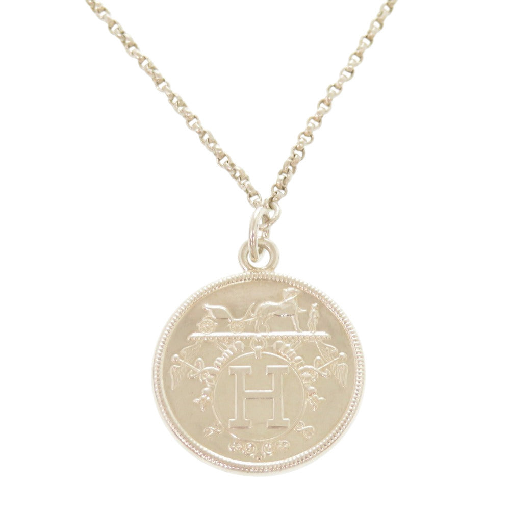 HERMES Necklace Silver925 Silver Exlibris MM