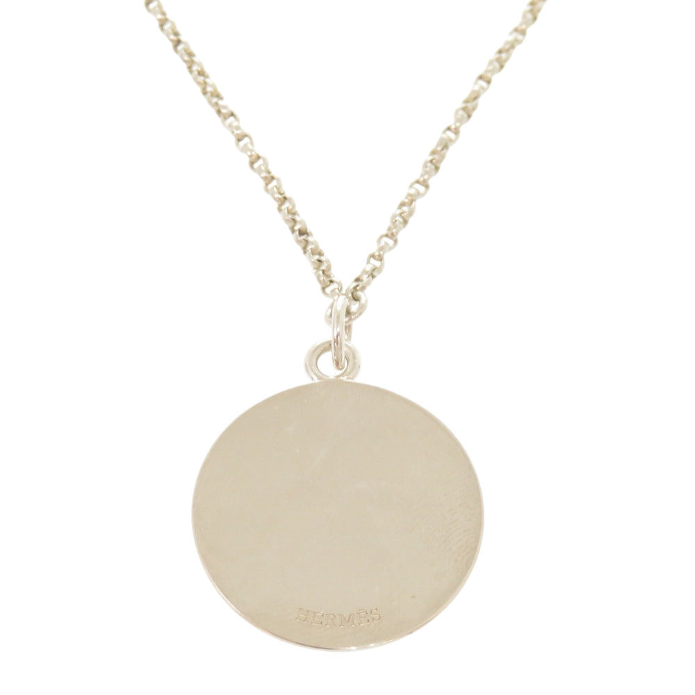 HERMES Necklace Silver925 Silver Exlibris MM