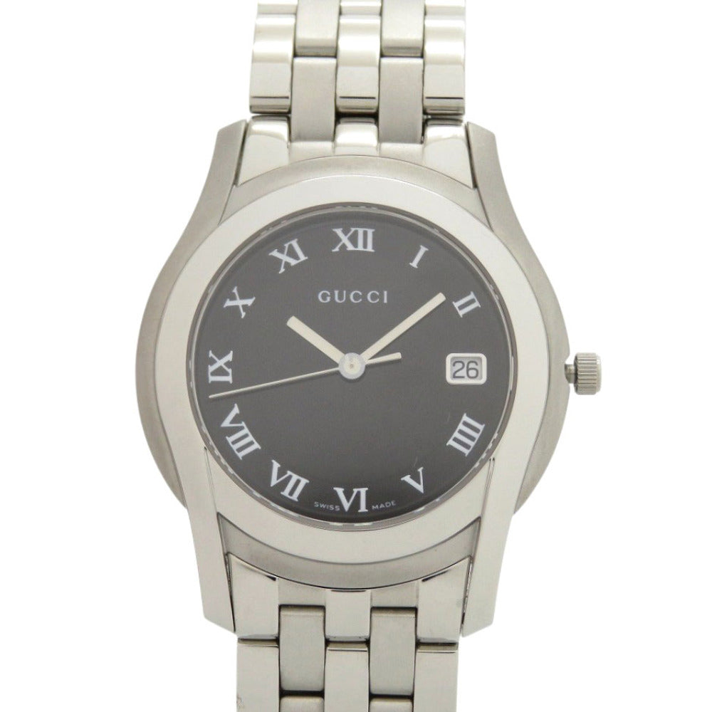 GUCCI Watches Quartz 5500M Stainless Steel black G class date black dial