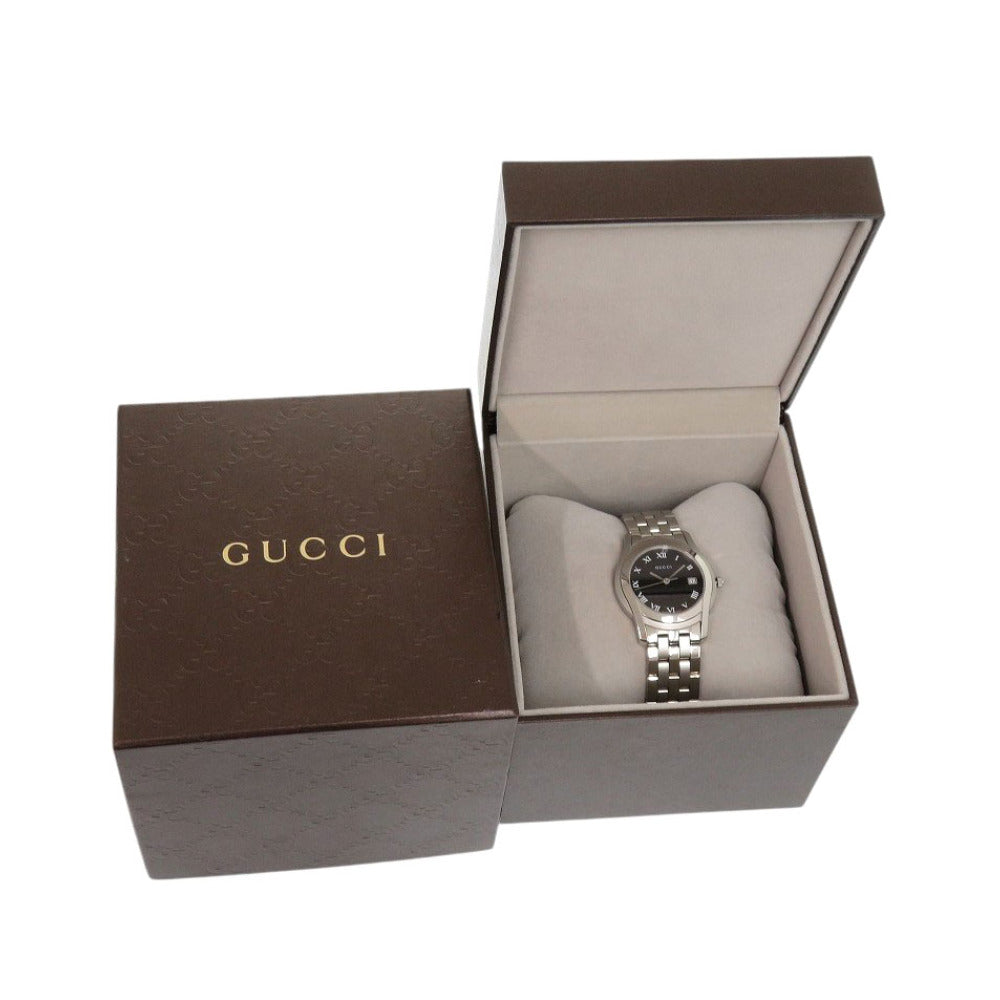 GUCCI Watches Quartz 5500M Stainless Steel black G class date black dial