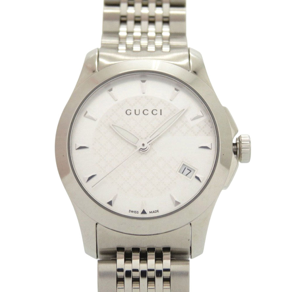 GUCCI Watches Quartz 126.5 Stainless Steel Silver G timeless Silver dial