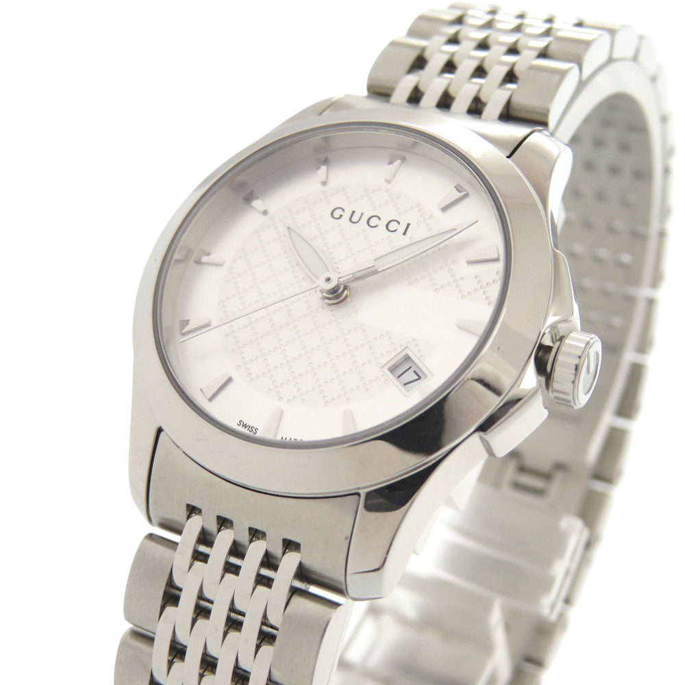 GUCCI Watches Quartz 126.5 Stainless Steel Silver G timeless Silver dial