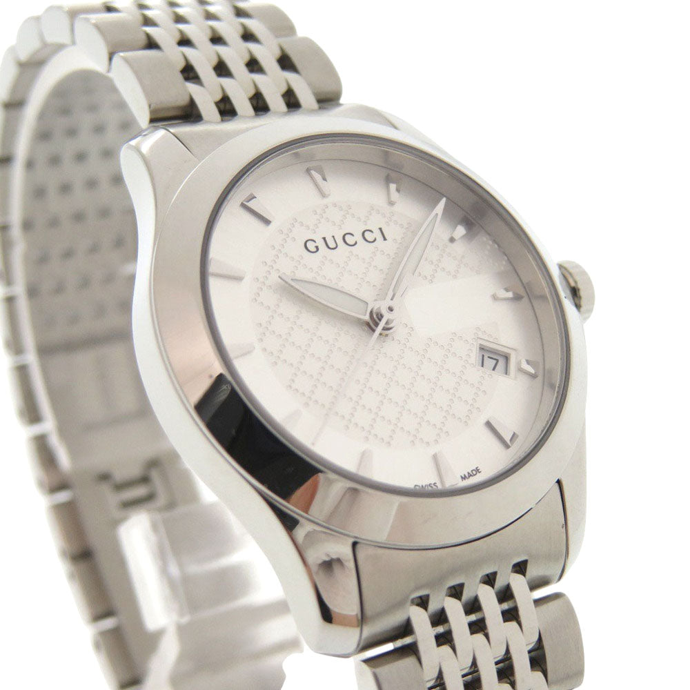 GUCCI Watches Quartz 126.5 Stainless Steel Silver G timeless Silver dial