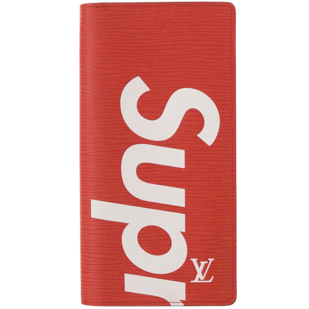 LOUIS VUITTON Long Wallet Purse M67719 Epi Leather Red Epi Portefeuille Braza