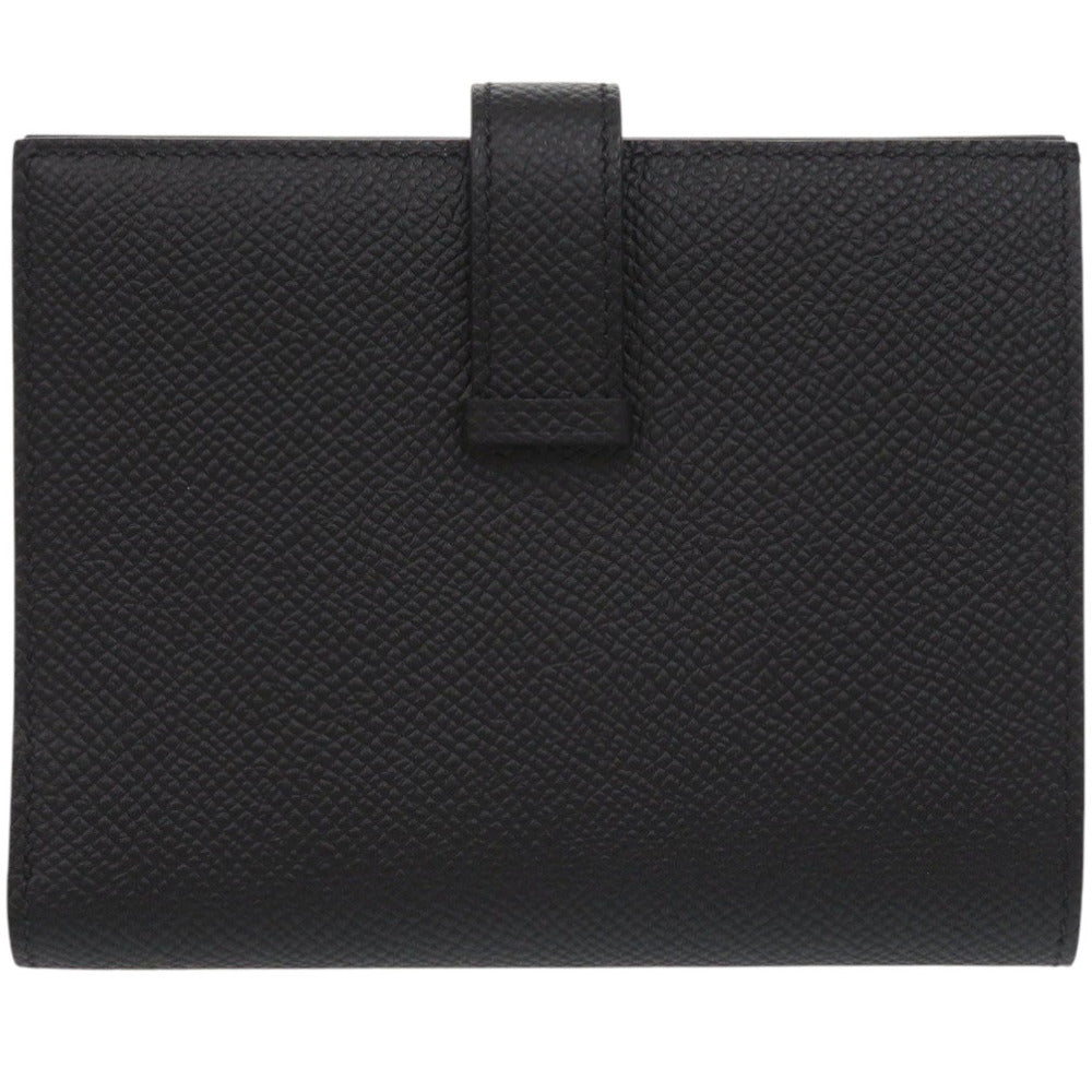 HERMES Bifold Wallet Epsom black BEAN Compact