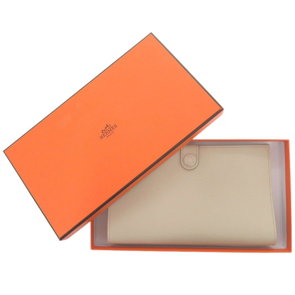 HERMES Long Wallet Purse Evercolor Nata RMS Tutankhamun