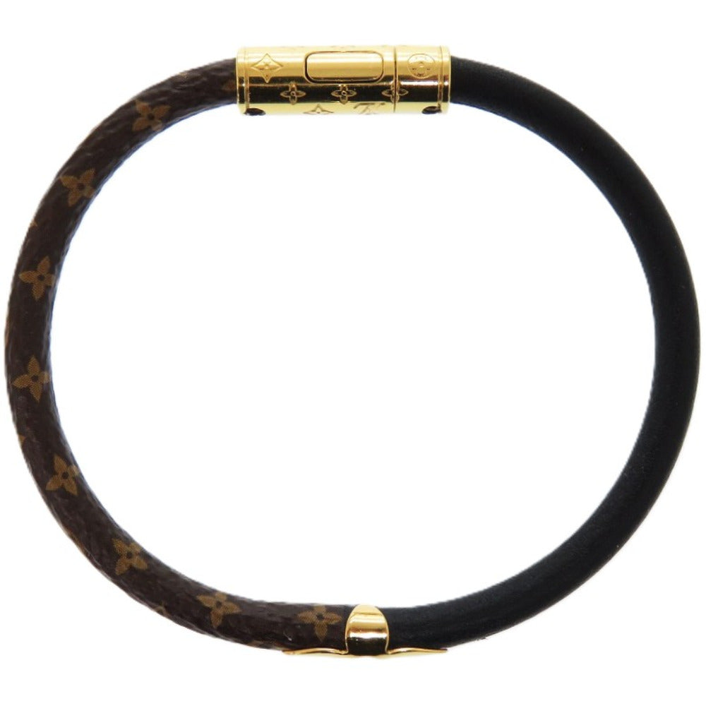 LOUIS VUITTON bracelet M8277F Monogram canvas, patent leather Noir Monogram Flower Bracelet Daily Confidential 17