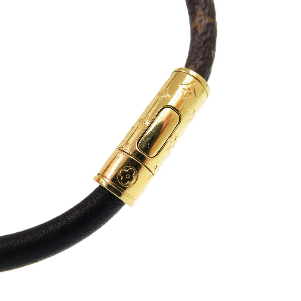 LOUIS VUITTON bracelet M8277F Monogram canvas, patent leather Noir Monogram Flower Bracelet Daily Confidential 17