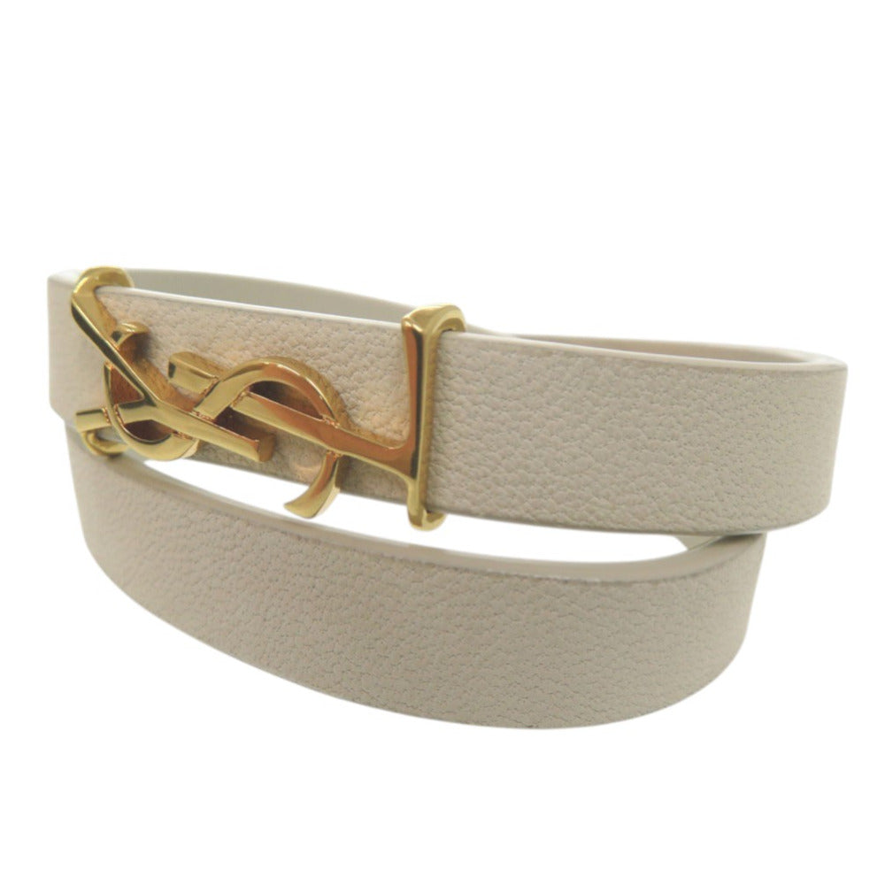 YVES SAINT LAURENT bracelet 646558 leather white Opium Double Loop