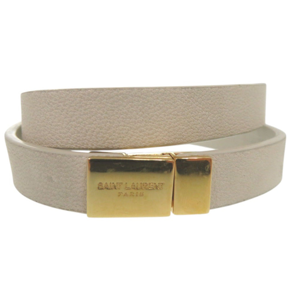 YVES SAINT LAURENT bracelet 646558 leather white Opium Double Loop