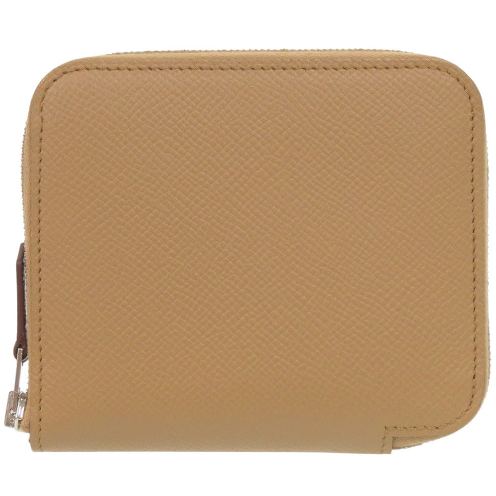HERMES Coin case Epsom, Silk Chai Azap silk in compact