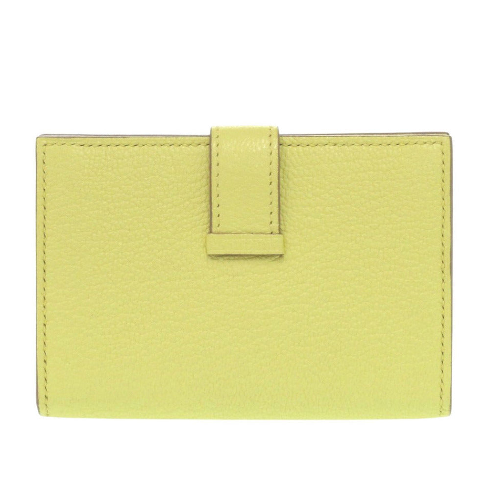 HERMES Card Case Shave lime Bean
