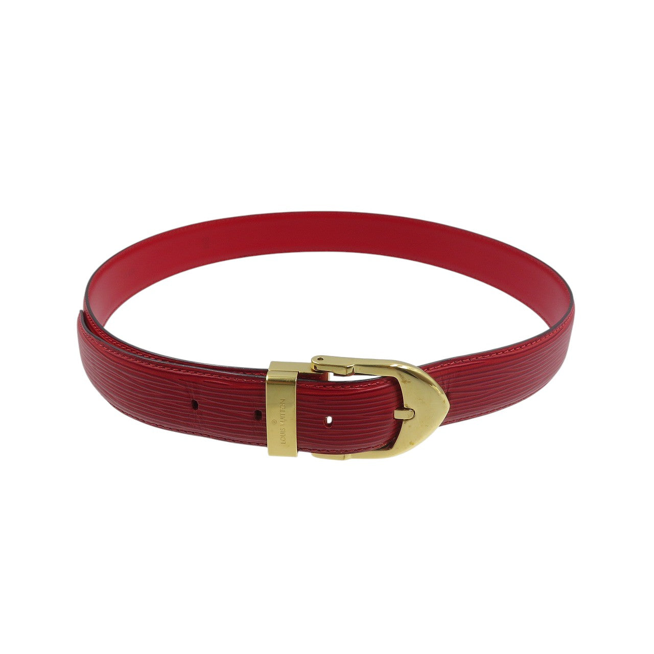 LOUIS VUITTON belt Epi Leather Red Epi Saintur Classic