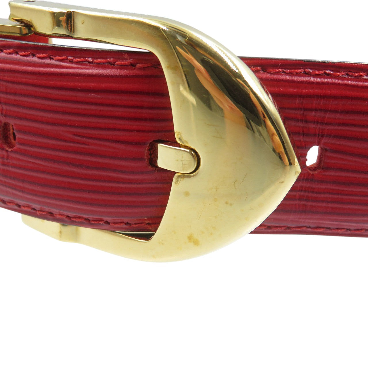 LOUIS VUITTON belt Epi Leather Red Epi Saintur Classic