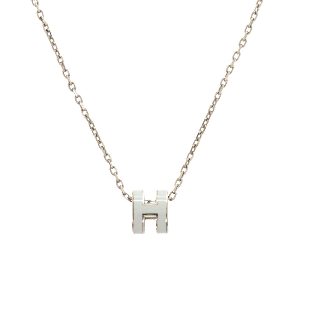 HERMES Necklace metal Vert Peppermint Pop Ash Mini H