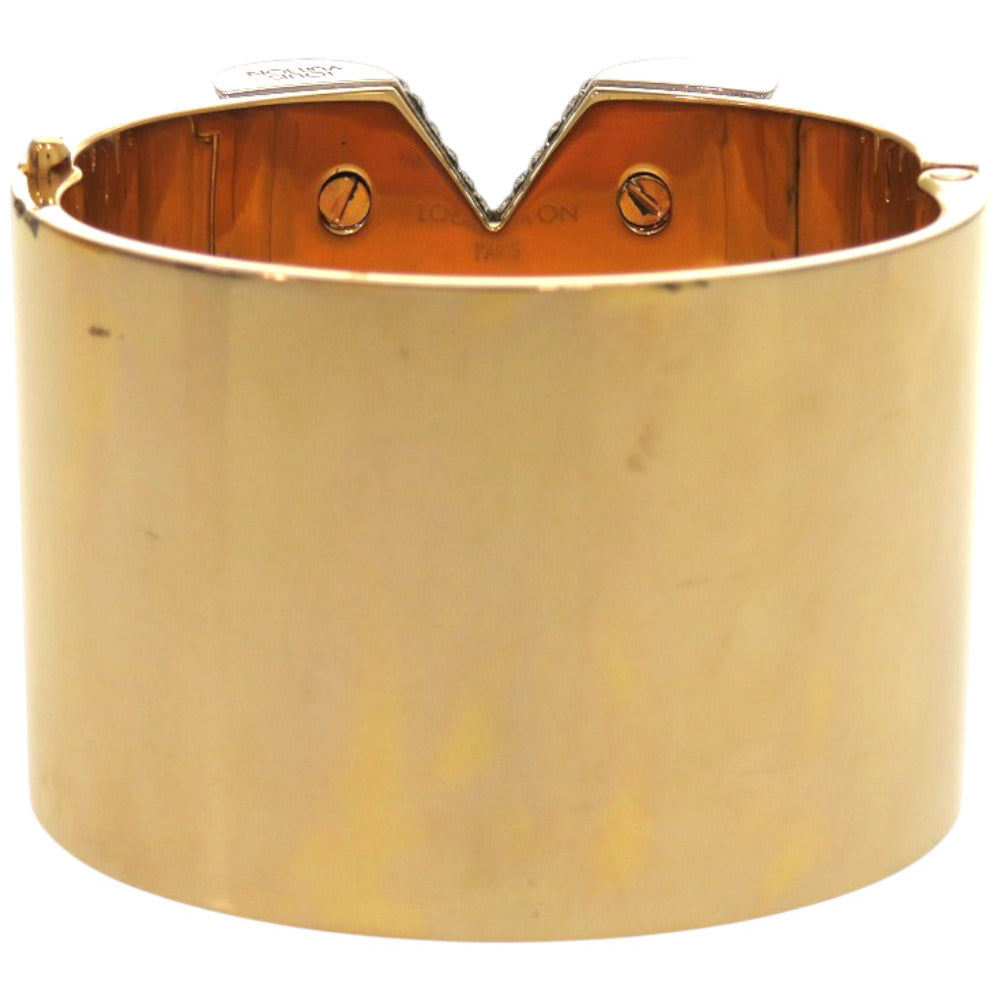 LOUIS VUITTON Bangle M68157 Gold Plated, Rhinestone gold Essential V