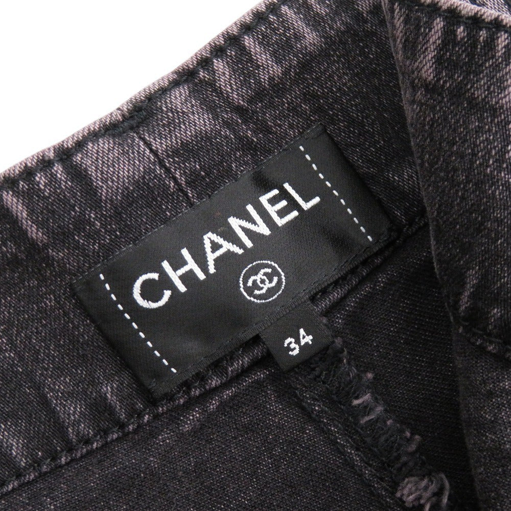 CHANEL Denim pants cotton black 34