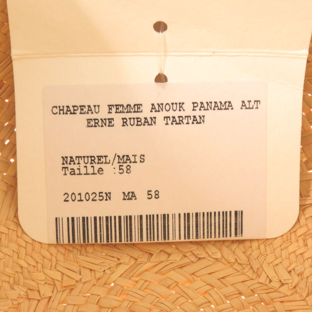 HERMES Other hats straw beige 58