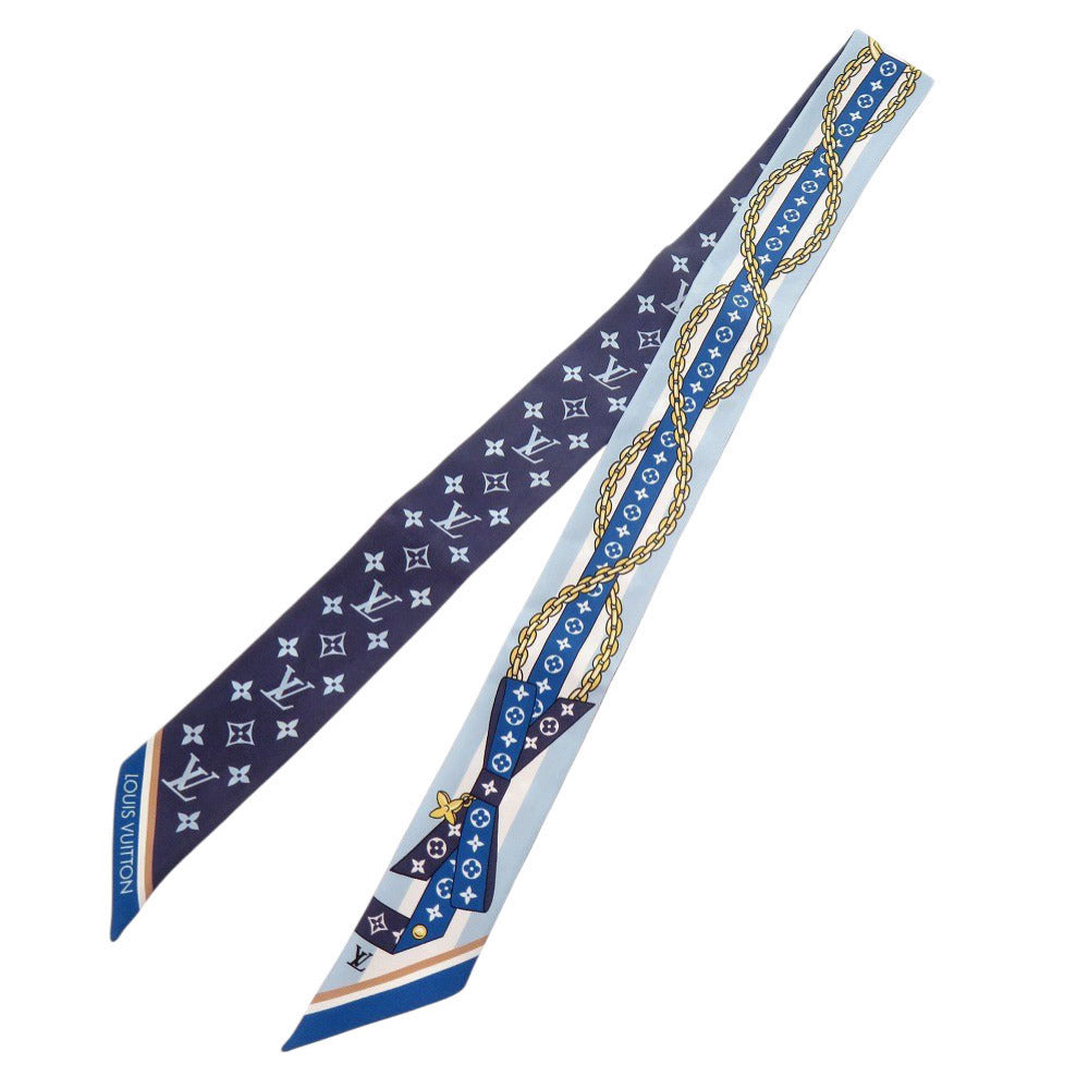LOUIS VUITTON scarf M96174 silk blue Bandeau BB LV Bow