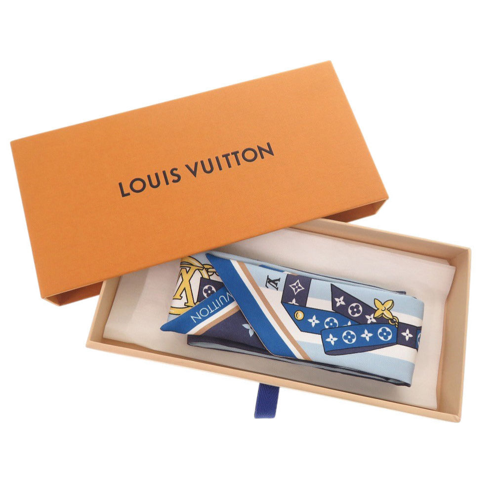 LOUIS VUITTON scarf M96174 silk blue Bandeau BB LV Bow