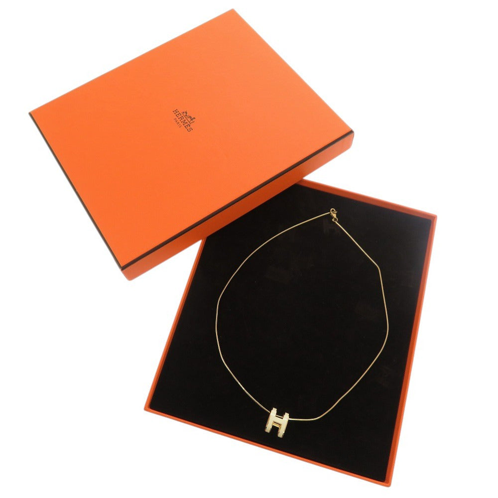 HERMES Necklace metal Ivory Pop Ash Pop H