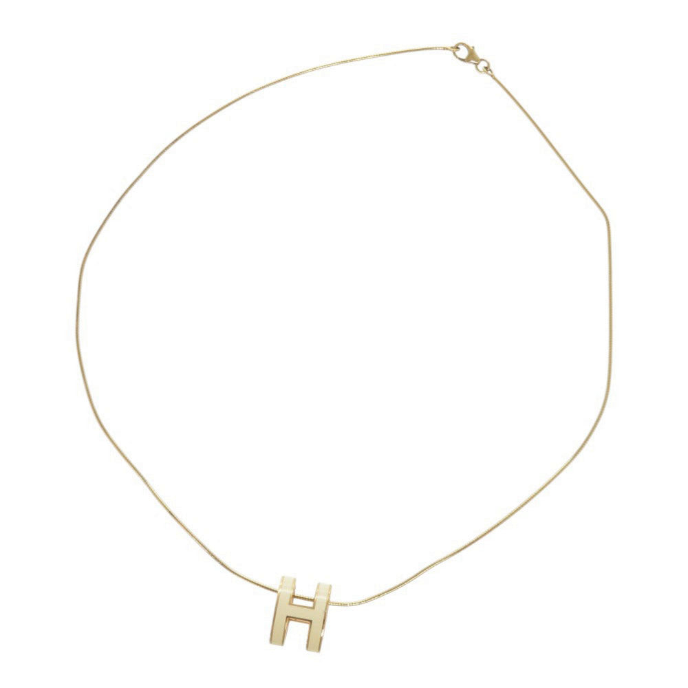HERMES Necklace metal Ivory Pop Ash Pop H