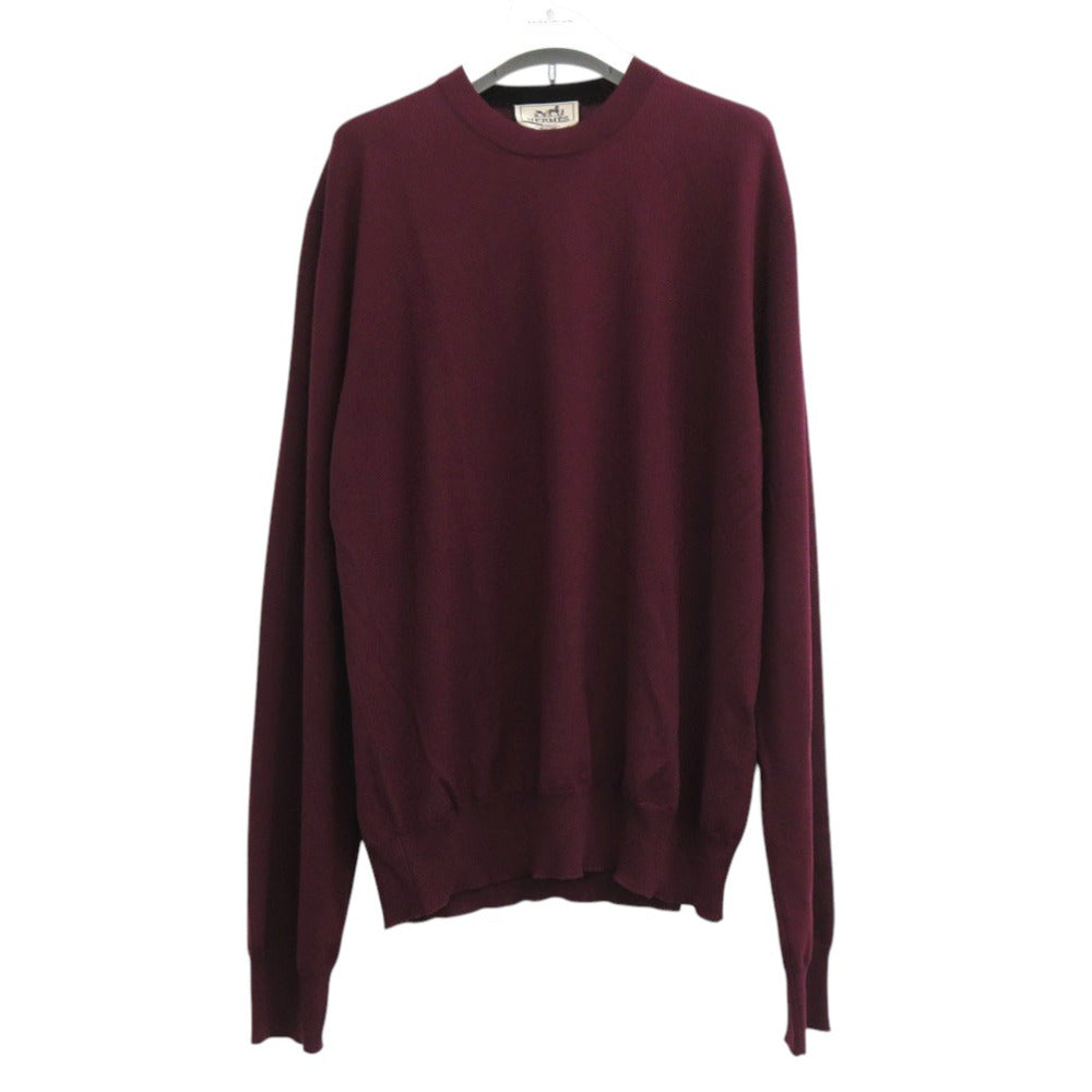 HERMES sweater wool Burgundy L