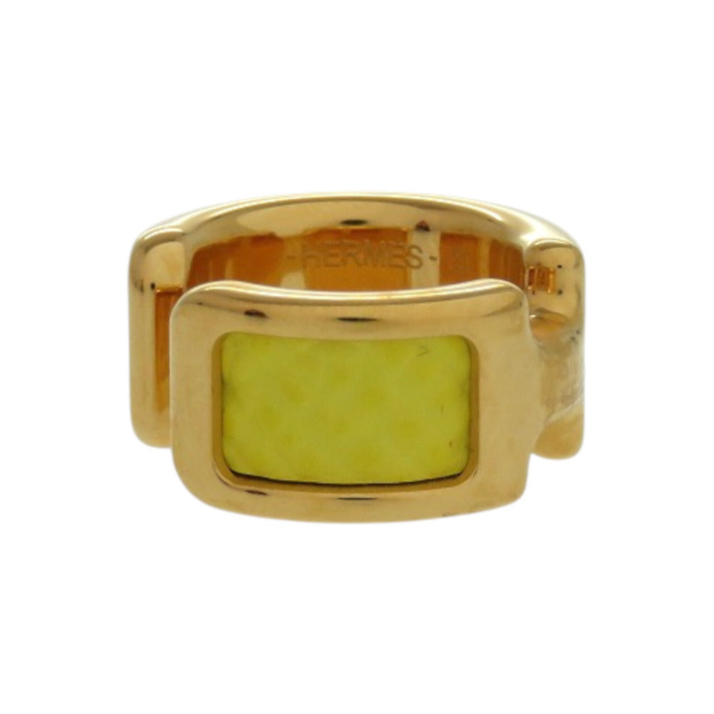 HERMES Earring Metal, Epsom yellow OlympePM