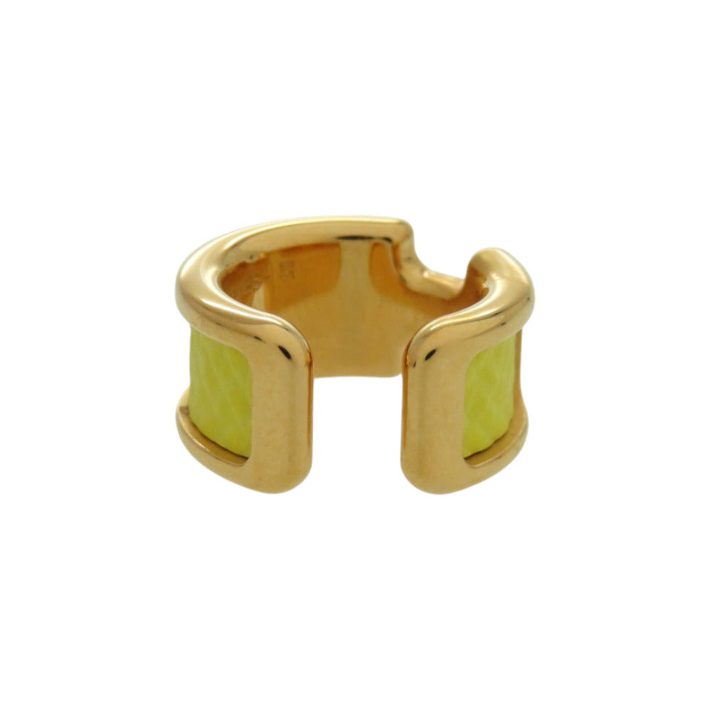 HERMES Earring Metal, Epsom yellow OlympePM