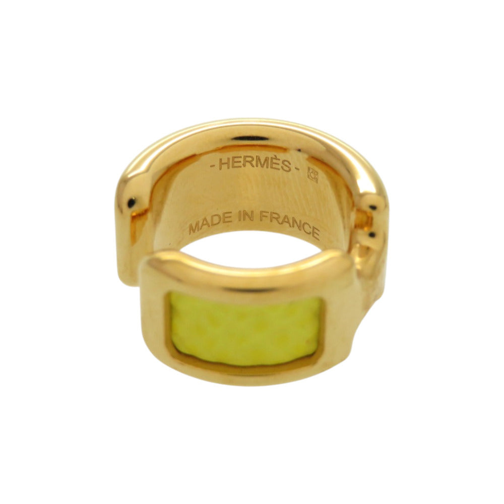 HERMES Earring Metal, Epsom yellow OlympePM
