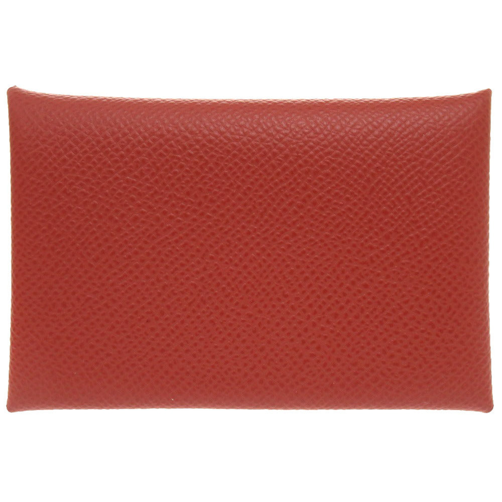 HERMES Card Case Epsom Brick Calvi Women