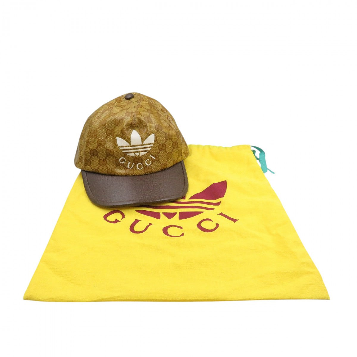 GUCCI Other hats 696475 Nylon, Leather Brown GUCCIxadidas unisex(Unisex) M 58cm