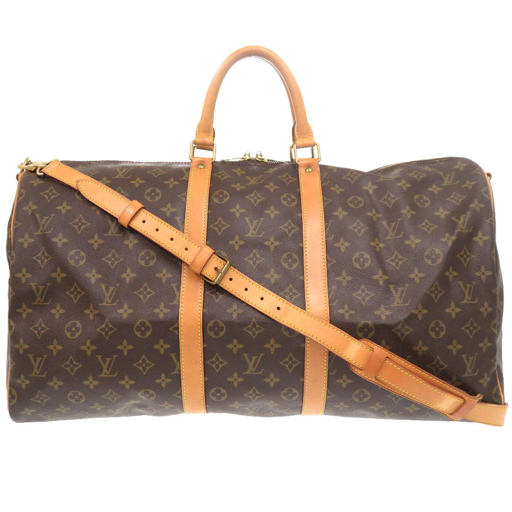 LOUIS VUITTON Boston Duffel bag M41414 Monogram canvas Brown Monogram Keepall bandouliere55