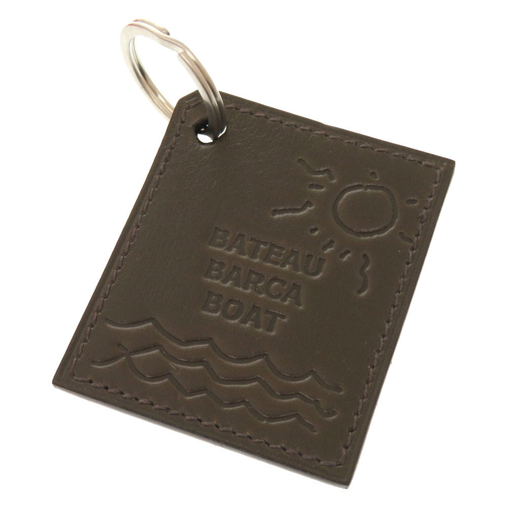 HERMES key ring Box scarf khaki BATEAU BARCA BOAT