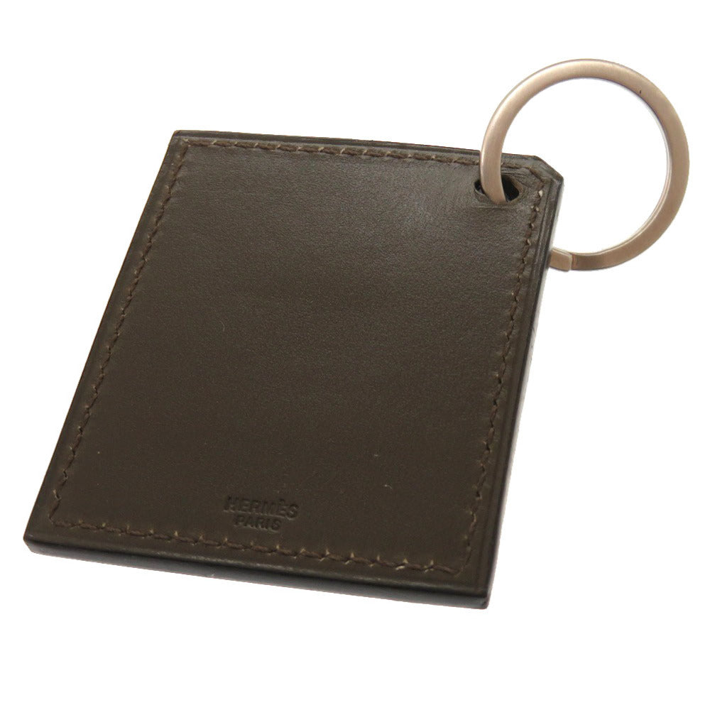 HERMES key ring Box scarf khaki BATEAU BARCA BOAT