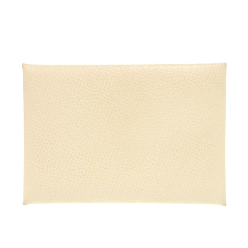 HERMES Card Case Epsom Nata Calvi Duo Verso Women