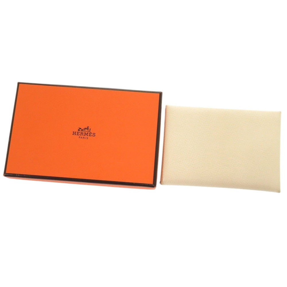 HERMES Card Case Epsom Nata Calvi Duo Verso Women
