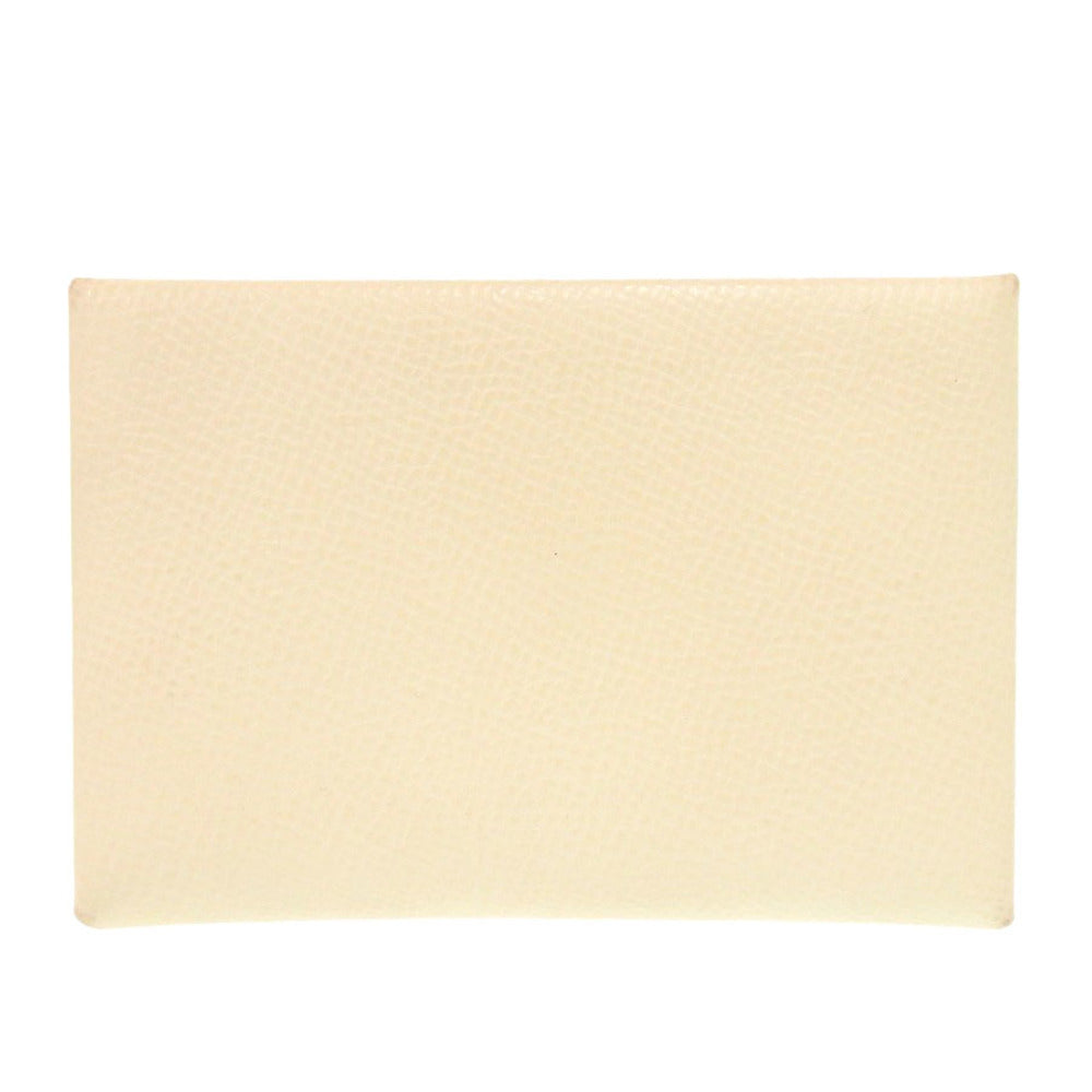 HERMES Card Case Epsom Nata Calvi Duo Verso Women