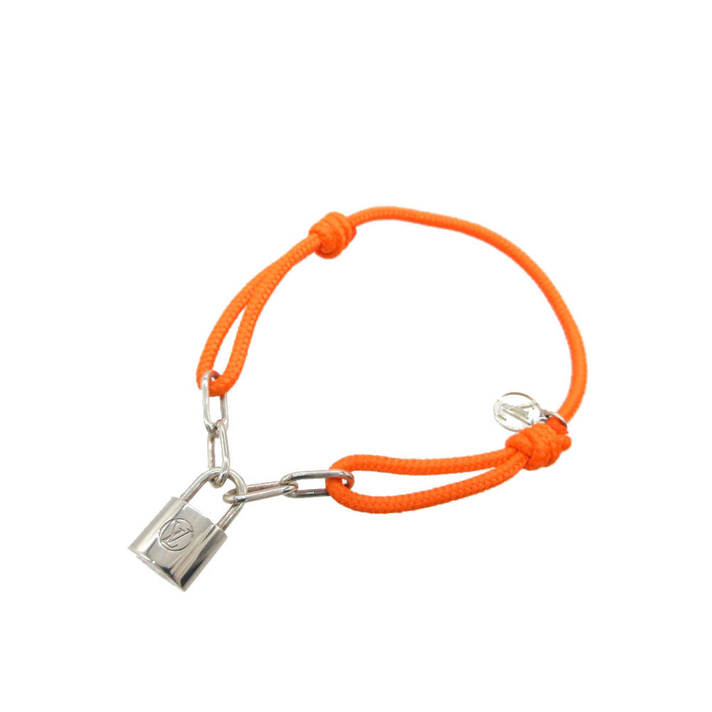 LOUIS VUITTON bracelet C90257 Silver925 Orange Cord Bracelets Bracelet Lockit Women