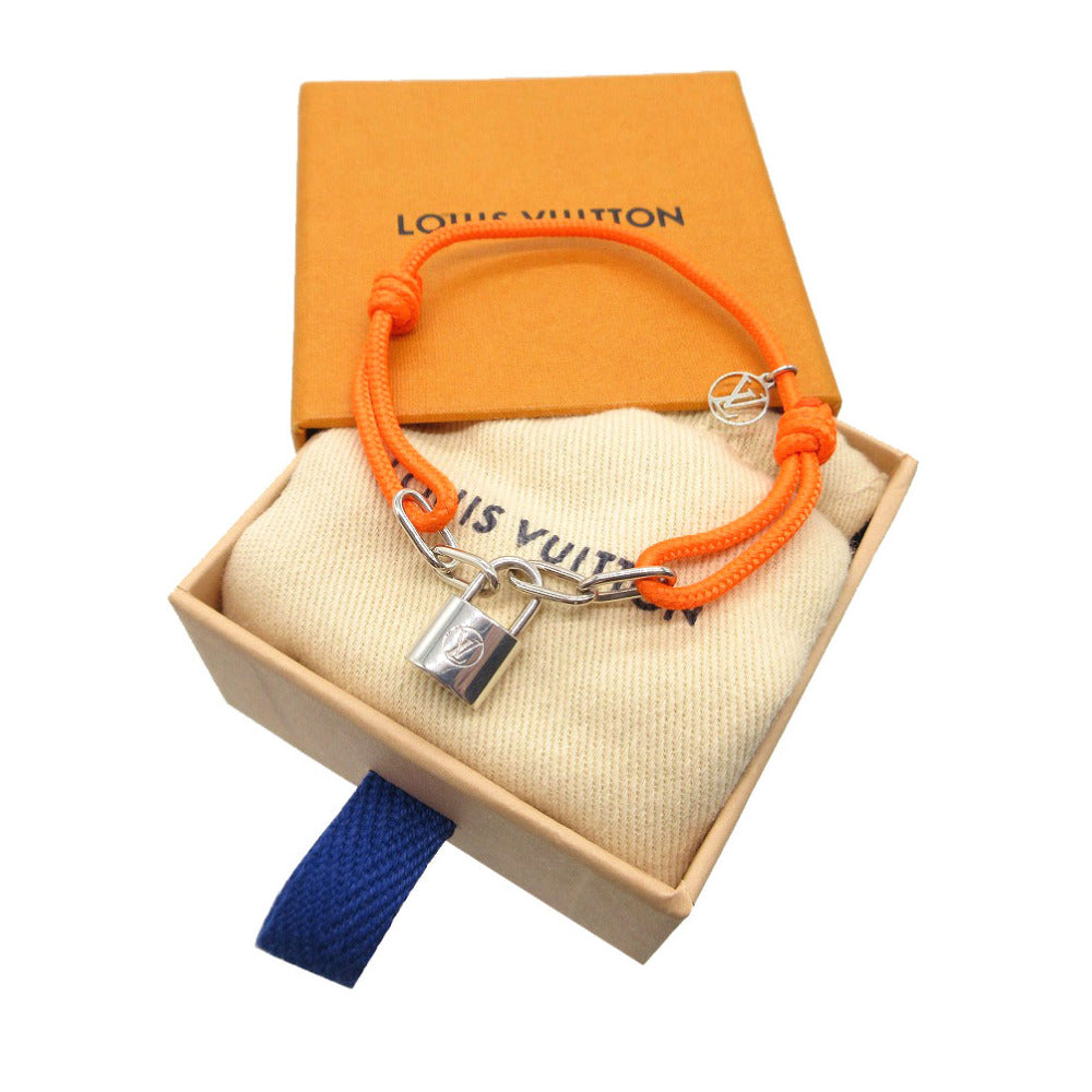 LOUIS VUITTON bracelet C90257 Silver925 Orange Cord Bracelets Bracelet Lockit Women