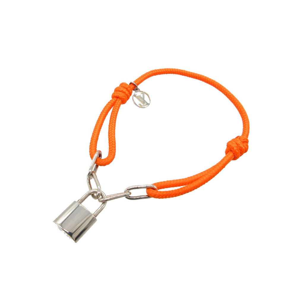 LOUIS VUITTON bracelet C90257 Silver925 Orange Cord Bracelets Bracelet Lockit Women