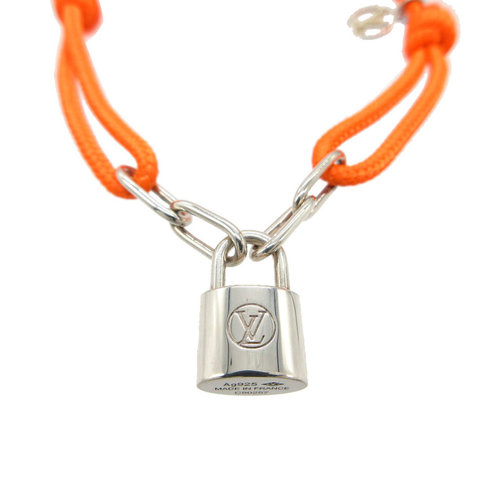 LOUIS VUITTON bracelet C90257 Silver925 Orange Cord Bracelets Bracelet Lockit Women