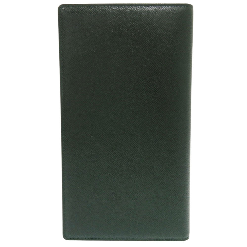 LOUIS VUITTON Long Wallet Purse Taiga green Bill Compartment mens